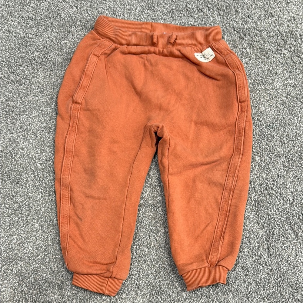 Zara Kids Sweatpants in Warm Orange
